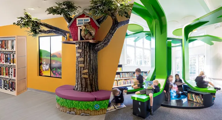 Modern School Library Interior Design Ideas Promoting Creativity and Learning Environment